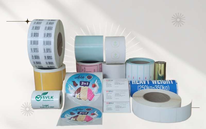 Berbagai macam bahan label sticker