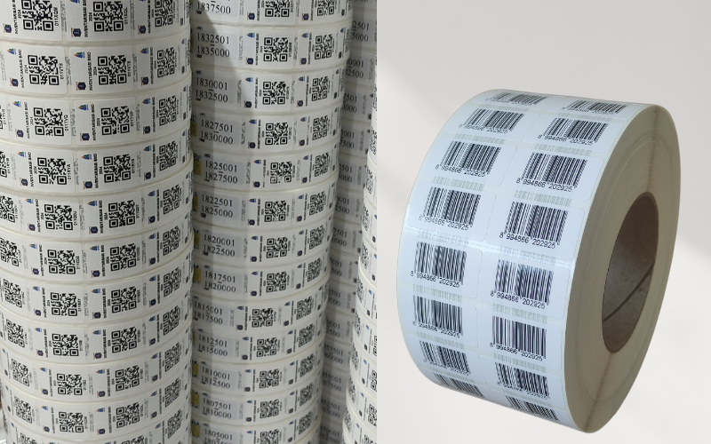 Contoh Label Sticker Barcode dari Bahan PET - Pastindo Prima